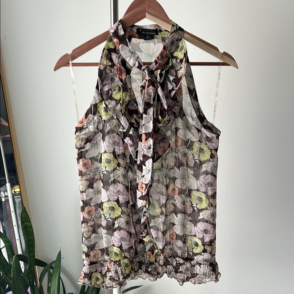 Forever 21 Purple and Green Blouse M